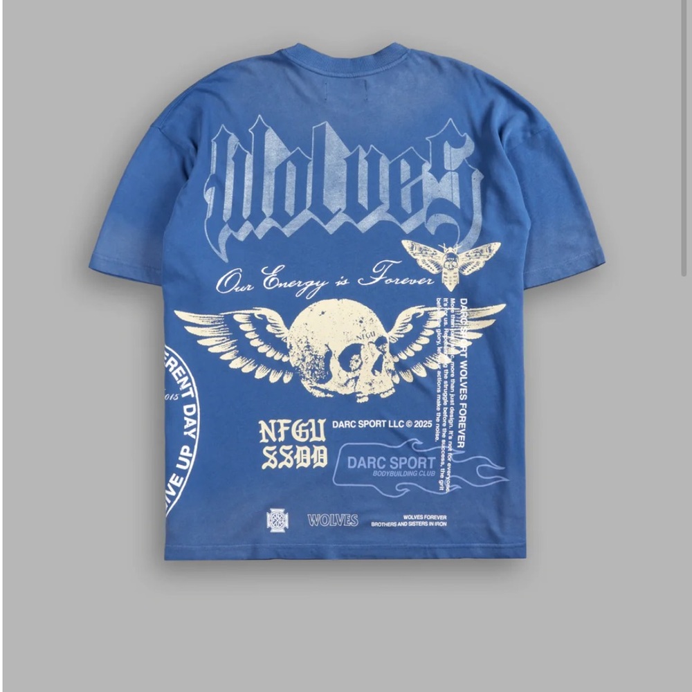 FREE WILL "PREMIUM" OVERSIZED TEE IN LA BLUE DRIFTWASH